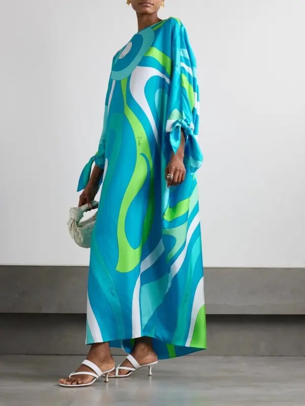 Emilio Pucci Marmo Printed Silk-Twill Kaftan